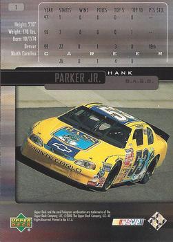 2000 Upper Deck Victory Circle #1 Hank Parker Jr. Back