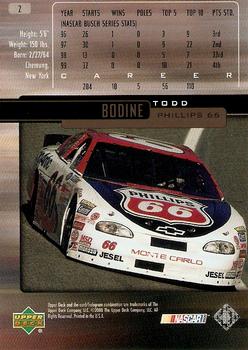 2000 Upper Deck Victory Circle #2 Todd Bodine Back