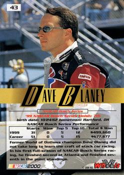2000 Wheels High Gear #43 Dave Blaney Back