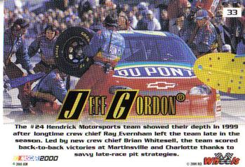 2000 Wheels High Gear #33 Jeff Gordon's Car Back