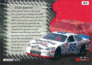 2000 Wheels High Gear #63 Dale Jarrett's Car Back