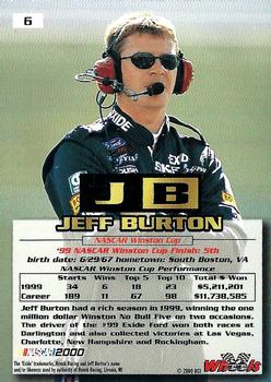 2000 Wheels High Gear #6 Jeff Burton Back