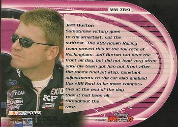 2000 Wheels High Gear - Machine #MM 7B Jeff Burton's Car Back