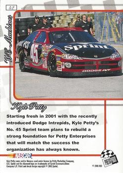 2001 Press Pass Premium #42 Kyle Petty Back
