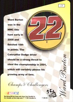2001 Press Pass Premium #58 Ward Burton Back