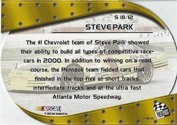 2001 Press Pass - Showcar #S 1B Steve Park's Car Back