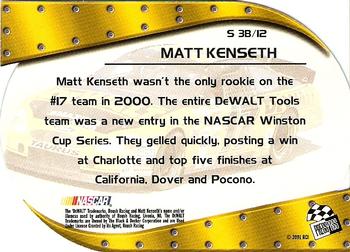 2001 Press Pass - Showcar #S 3B Matt Kenseth's Car Back