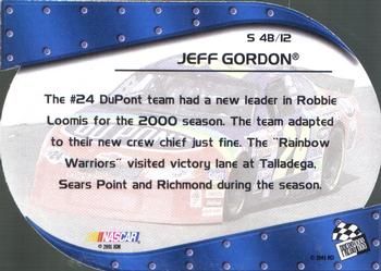 2001 Press Pass - Showcar #S 4B Jeff Gordon's Car Back