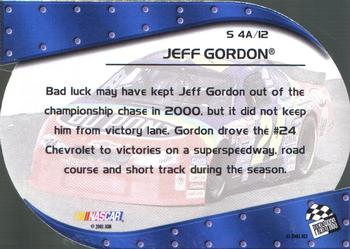 2001 Press Pass - Showman #S 4A Jeff Gordon Back