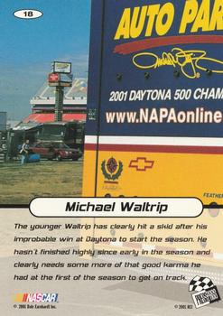 2001 Press Pass Stealth #18 Michael Waltrip Back
