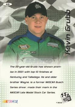 2001 Press Pass Stealth #49 Kevin Grubb Back