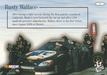2001 Press Pass Stealth #71 Rusty Wallace Back