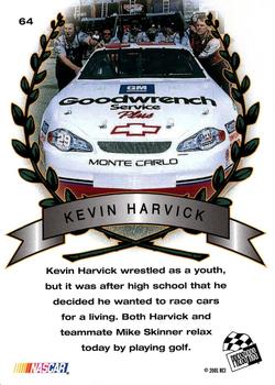 2001 Press Pass Trackside #64 Kevin Harvick Back