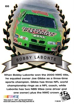 2001 Press Pass Trackside #66 Bobby Labonte Back