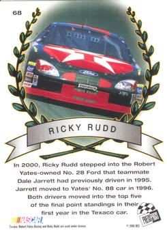 2001 Press Pass Trackside #68 Ricky Rudd Back