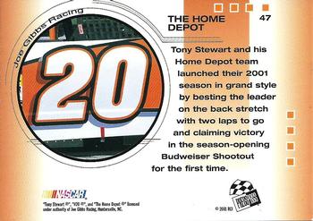 2001 Press Pass Trackside #47 Tony Stewart's Car Back