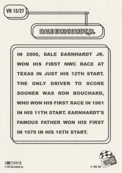 2001 Press Pass - Vintage #VN 15 Dale Earnhardt Jr. Back