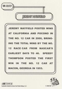 2001 Press Pass - Vintage #VN 22 Jeremy Mayfield Back
