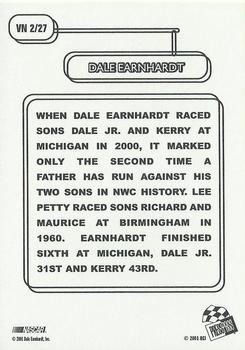 2001 Press Pass - Vintage #VN 2 Dale Earnhardt Back