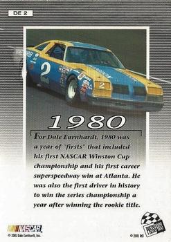 2001 Press Pass VIP - Dale Earnhardt Winston Cup Champion #DE2 Dale Earnhardt - 1980 Back