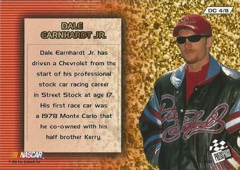 2001 Press Pass VIP - Driver's Choice #DC 4 Dale Earnhardt Jr. Back