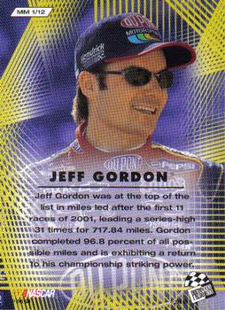 2001 Press Pass VIP - Mile Masters #MM 1 Jeff Gordon Back