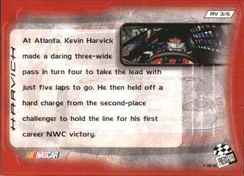 2001 Press Pass VIP - Rear View Mirror #RV 3 Kevin Harvick Back