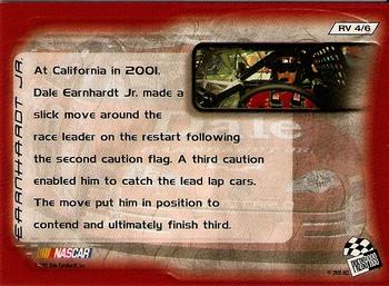 2001 Press Pass VIP - Rear View Mirror #RV 4 Dale Earnhardt Jr. Back