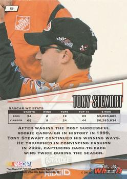2001 Wheels High Gear #5 Tony Stewart Back