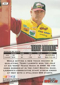2001 Wheels High Gear #17 Terry Labonte Back