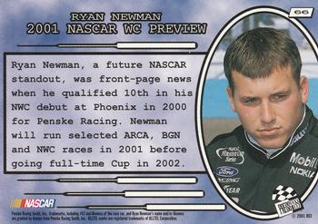 2001 Wheels High Gear #66 Ryan Newman Back