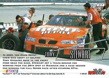 2001 Wheels High Gear #27 Tony Stewart Back
