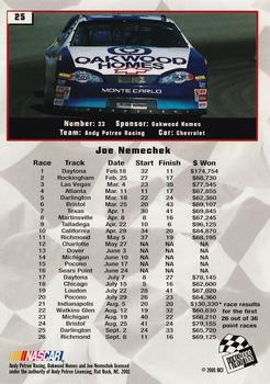 2002 Press Pass #25 Joe Nemechek Back