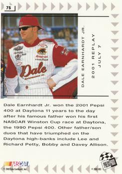 2002 Press Pass #75 Dale Earnhardt Jr. Back