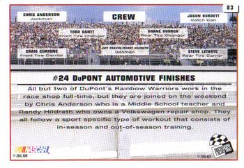 2002 Press Pass #83 Jeff Gordon's Car Back