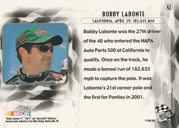 2002 Press Pass Eclipse #42 Bobby Labonte Back