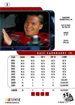 2002 Press Pass Eclipse #8 Dale Earnhardt Jr. Back