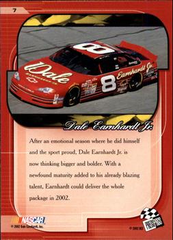 2002 Press Pass Premium #7 Dale Earnhardt Jr. Back