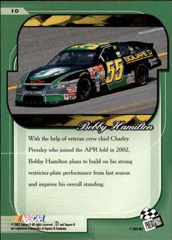 2002 Press Pass Premium #10 Bobby Hamilton Back