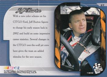 2002 Press Pass Premium #37 Jeff Burton's Car Back