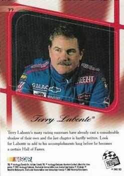 2002 Press Pass Premium #77 Terry Labonte Back