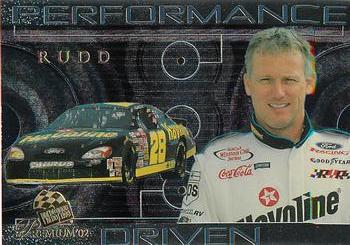 2002 Press Pass Premium - Performance Driven #PD 7 Ricky Rudd Front