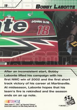 2002 Press Pass Stealth #19 Bobby Labonte Back