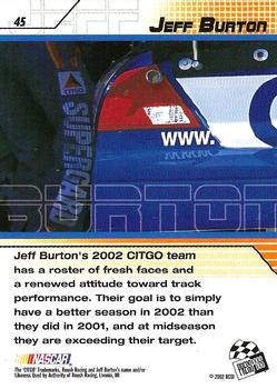 2002 Press Pass Stealth #45 Jeff Burton Back