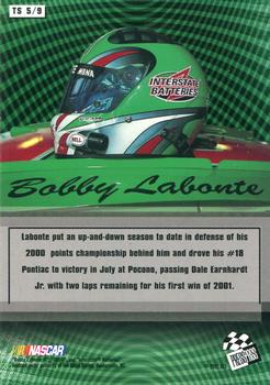 2002 Press Pass - Top Shelf #TS 5 Bobby Labonte Back