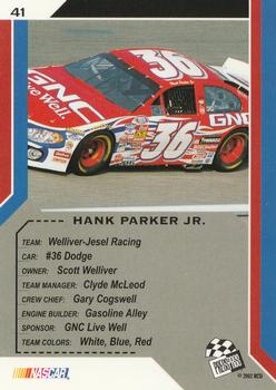 2002 Press Pass Trackside #41 Hank Parker Jr. Back