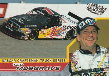 2002 Press Pass Trackside #49 Ted Musgrave Front