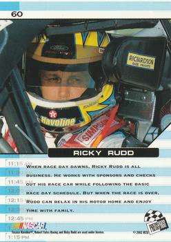 2002 Press Pass Trackside #60 Ricky Rudd Back