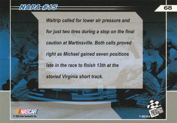 2002 Press Pass Trackside #68 Michael Waltrip's Car Back