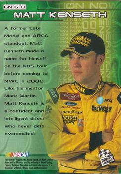 2002 Press Pass Trackside - Generation Now #GN 6 Matt Kenseth Back